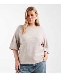 ONLY - 3/4 Sleeve Knitted Jumper - Lyst