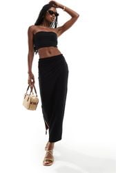 ASOS - Co-ord Set Reversable Slinky Bandeau Top And Column Maxi Skirt - Lyst
