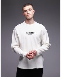 Dickies - T-shirt gaufré à manches longues avec logo centré - cassé - Lyst