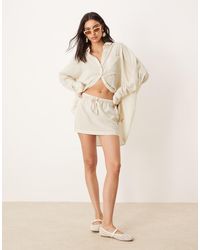 ASOS - Belle Linen Blend Mini Beach Skirt - Lyst