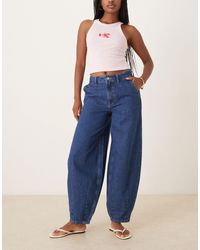 ASOS - Denim Barrel Jean With Darted Hem - Lyst