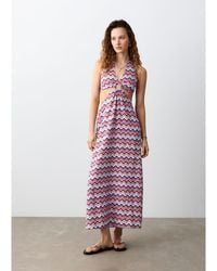 Mango - Teen Halterneck Cut Out Maxi Dress - Lyst