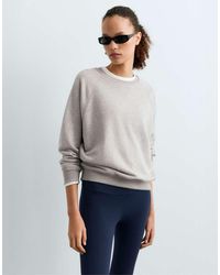 Oysho - Cotton-Blend Fleece Round Neck Sweatshirt - Lyst
