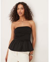 ASOS - Mix Bandeau Top With Ruching Detail - Lyst