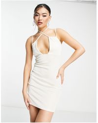 In The Style - X Yasmin Devonport Exclusive Mini Cut Out Detail Mini Bodycon Dress - Lyst