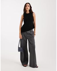 ASOS - Knitted Cinched Pleated Asymmetric Top - Lyst