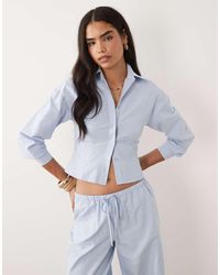 Missy Empire - Balloon Sleeve Fitted Shirt Co-Ord - Lyst