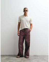 ASOS - Loose Linen Blend Trousers - Lyst