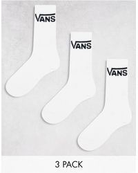 Vans - Classic - confezione da 3 paia di calzini bianchi - Lyst