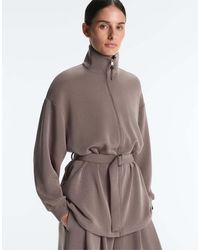 Oysho - Long Corset Jacket With Soft-Touch Modal Belt - Lyst