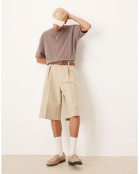 ASOS - Smart Oversized Bermuda Shorts With Inverted Pleats - Lyst