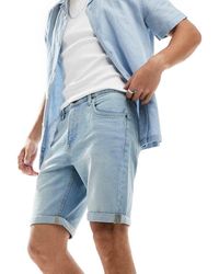 Lee Jeans - Pantalones Cortos Vaqueros De Corte Estándar Con 5 Bolsillos Y Lavado Claro Azul Lago De - Lyst