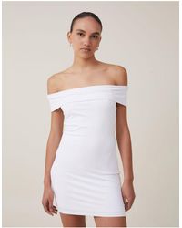 Cotton On - Off Shoulder Luxe Mini Dress - Lyst