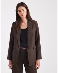 Vero Moda - Oversized Tweed Look Tailored Blazer Co-ord - Lyst