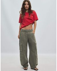 Stradivarius - Straight Cargo Trousers - Lyst