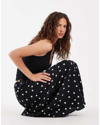 Pieces - Satin Maxi Skirt - Lyst