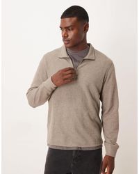 Mango - Quarter Zip Knitted Jumper - Lyst