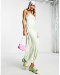 Collusion - Satin Maxi Dress With Thigh Split - Lyst