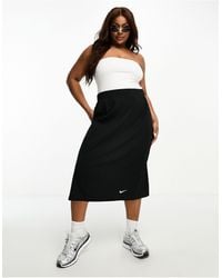 Nike - Plus Rib Jersey Midi Skirt - Lyst