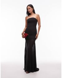 HEIRESS BEVERLY HILLS - – trägerloses maxikleid aus strukturiertem chiffon mit tiefem saum - Lyst