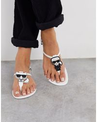 Karl Lagerfeld Белые Сандалии Из Гибкого Пластика -белый