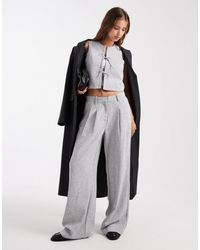 Vero Moda - Pantalon d'ensemble à pinces coupe ample ajustée - chiné - Lyst