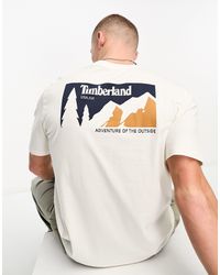 Timberland - T-shirt Met Bergprint Op - Lyst