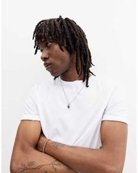 Pull&Bear - Basic Aansluitend T-Shirt - Lyst