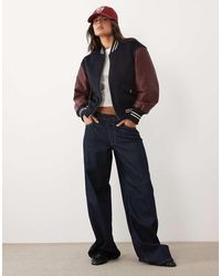 GOOD AMERICAN - Faux Leather Varsity Jacket - Lyst