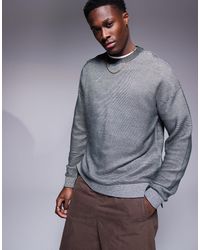 ARMANI EXCHANGE - Pull bicolore en maille côtelée - Lyst