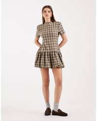 ASOS - Structured Bubble Hem Mini Dress - Lyst