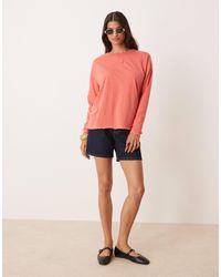 Free People - Nina - top à manches longues - terre - Lyst