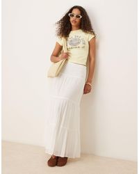 Gina Tricot - – gestufter boho-maxirock - Lyst