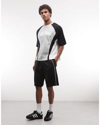 ASOS - Oversized Jersey Shorts With Piping - Lyst
