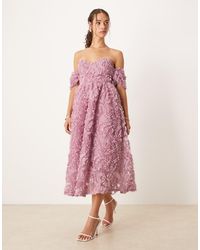 True Decadence - Bardot Midi Dress - Lyst