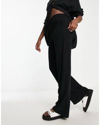 Stradivarius - Linen Look Trouser With Drawstring - Lyst