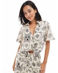 Object - Tie Front Shirt Co-ord - Lyst