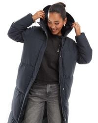 Threadbare - Maxi Puffer Coat With Hood - Lyst