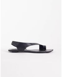 ASOS - Francesca Premium Minimal Clean Toe Loop Flat Sandal - Lyst