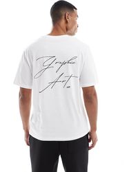 JJ Rebel - Camiseta Blanca Con Estampado En La Espalda De -Blanco - Lyst