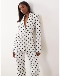 ASOS - Blazer d'ensemble ajusté à pois - Lyst