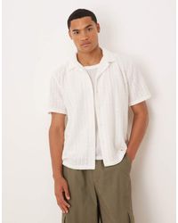 Abercrombie & Fitch - Cropped Short Sleeve Textured Shirt - Lyst
