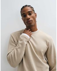 Threadbare - Waffle Texture Long Sleeve Cotton T-shirt - Lyst