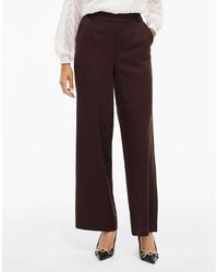 Vila - High Waisted Wide Leg Tailored Trousers - Lyst