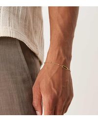 ASOS - Bracciale A Catenina Con Sfere E Dettaglio Esagonale - Lyst