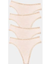 Stripe & Stare - High Waisted Thong Four Pack - Lyst