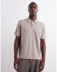 ARKET - Merino Wool Knitted Short Sleeve Polo Shirt - Lyst