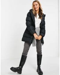 Brave Soul - Dominica Hooded Mid Length Puffer Jacket - Lyst