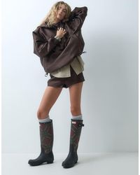 HUNTER - Original Tall Tartan Print Wellington Boots - Lyst