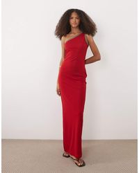 ASOS - One Shoulder With Side Split Maxi Dress - Lyst